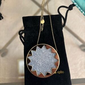 House of Harlow Necklace with Textured Blue Star Center